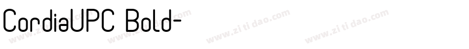 CordiaUPC Bold字体转换